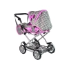 Wózek Dla Lalek Spacerówka 2 w 1 Torba Nosidełko Różowy Gwiazdki