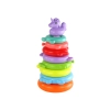 Piramidka Jednorożec Układanka 8 Kółek Kolorowa 29cm x 14cm x 14cm