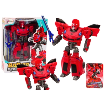 Auto-Robot 2w1 Transformacja Sportowy Czerwony
