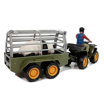 Quad z Przyczepką Transporter Figurki Panda