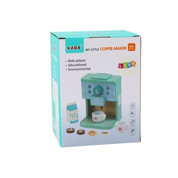 Drewniany Ekspres do Kawy Zestaw AGD Filiżanki Mleko