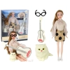 Lalka Dla Dzieci Emily z Gitarą Okulary Długie Blond Włosy Kotek