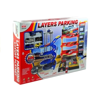 Parking Poziomowy Tor Winda 4 Autka Helikopter