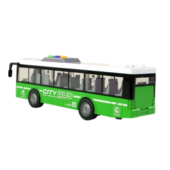 Autobus Na Baterie Światła Dźwięki Napęd Frykcyjny Zielony 1:16