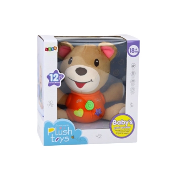 Pluszowy Miś Interaktywny Pluszak Pomarańczowy Grający 23 cm
