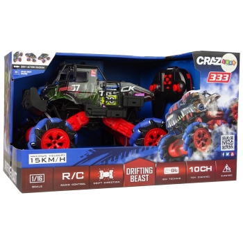 Auto Terenowe Drift Zdalnie Sterowane 1:16 Niebieskie 2.4G Obrót 360 Stopni