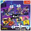 Puzzle - 4w1 (35, 48, 54, 70) - Poznaj Batwheels - Trefl 34658