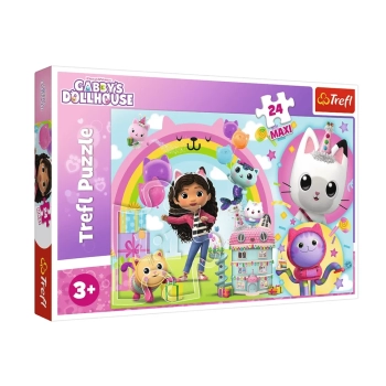 Puzzle - 24 Maxi - Wesoła Gabi - Koci Domek Gabi - Trefl 14353