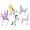 Zestaw Figurek Jednorożec Pegaz Biały Skrzydła Magiczne 6 ele.