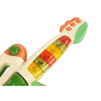 Interaktywna Gitara Pianinko Dla Dzieci Dźwięk Światło Zielona