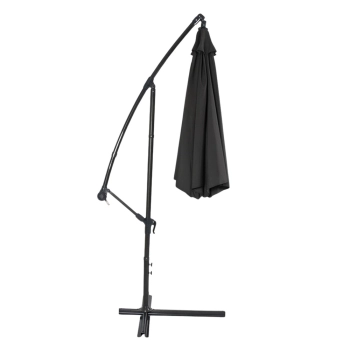 Parasol Ogrodowy Boczny Z Regulacją Pochyłu Pokrowiec 350 x 250cm Antracyt