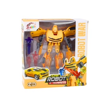 Auto-Robot 2w1 Sportowy Żółty Zestaw Broni 3szt Auto-Robot 2w1 Sportowy Żółty Zestaw Broni 3szt