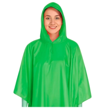 Płaszcz Peleryna Przeciwdeszczowa Wielokrotnego Użytku Zielona 132 x 203 cm
