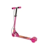 Hulajnoga Trójkołowa Świecące Koła LED Różowa z Hamulcem Ręcznym