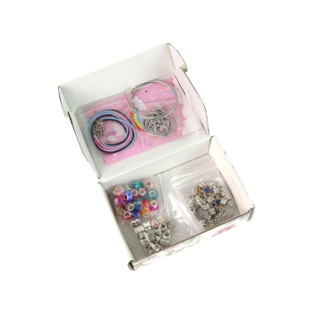 Zestaw Bransoletek, Łańcuszków oraz Kolorowych Koralików do Biżuterii