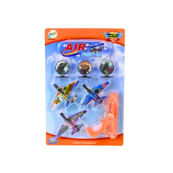 Pistolet Wyrzutnia Samolotów 3 Samoloty 3 Tarcze Pomarańczowy