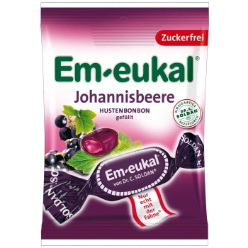 Em-eukal Johannisbeere Cukierki bez Cukru Czarna Porzeczka 75 g