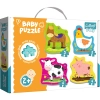 Puzzle - Baby Classic - Zwierzęta na wsi - Konik Kurka Świnka Krówka - Trefl 36070