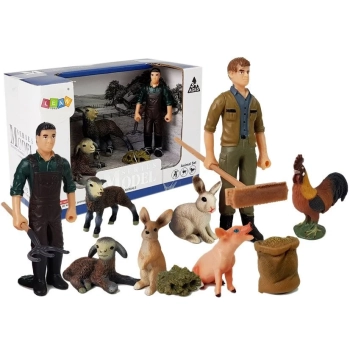 Zestaw Figurek Farma Zwierzęta Domowe Rolnik