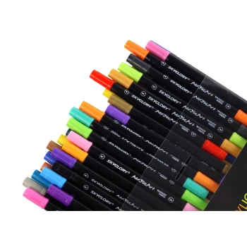 Zestaw Pisaków Dwustronnych 36 Sztuk Do Ceramiki Szkła Ubrań