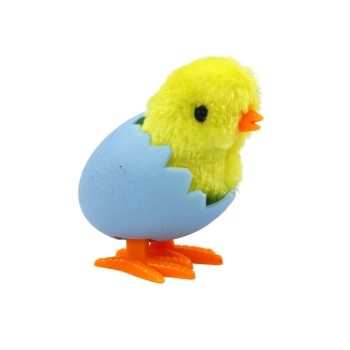 Skaczący Kurczak W Skorupce Jajka Nakręcany Pluszowy Żółty