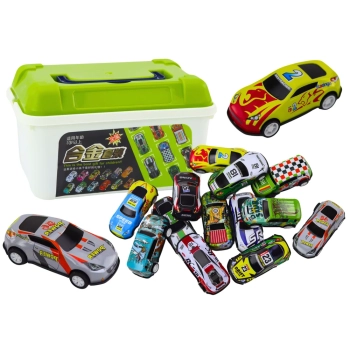 Zestaw Resoraków w Walizce Samochody Autka 30 szt