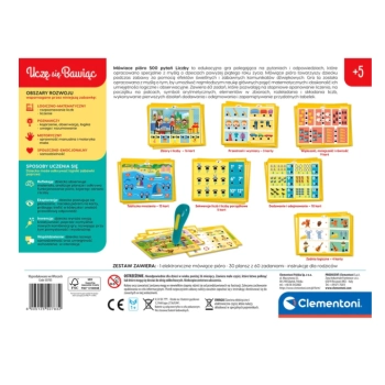 Mówiące Pióro 500 Pytań Liczby Uczę się Bawiąc Język Polski Clementoni 50783