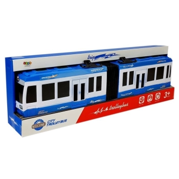 Autobus Przegubowy z Napędem Frykcyjnym Niebieski