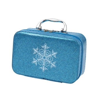 Zestaw Kosmetyków w Kuferku Do Makijażu Paznokci Korona Niebieski