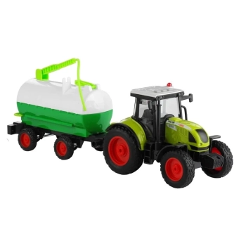 Traktor z Przyczepą Cysterna Dźwięki Napęd 37,5 cm