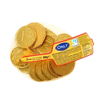 Only Złote Monety z Czekolady Mlecznej 100 g