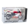 Motocykl Sportowy Metalowy Czerwono Biały Światła Dźwięki 1:12