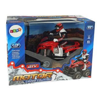 Quad Zdalnie Sterowany Czerwony 1:16 Na Baterie