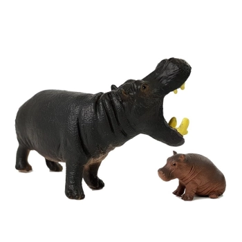 Zestaw Figurek Zwierzęta Afryka Hipopotam Zebra