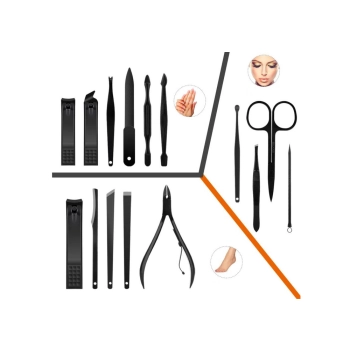 Zestaw 16 Przyborów Przybornik Do Manicure Pedicure Paznokci CążkiI Obcinacz