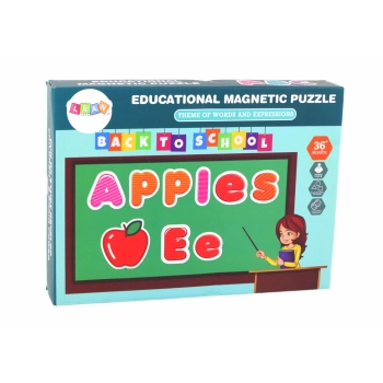 Zestaw Edukacyjnych Puzzli Magnetycznych Z Wielofunkcyjną Tablicą