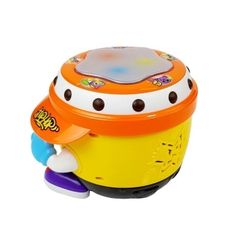 Bębenek Interaktywny na Baterie Świeci i Gra