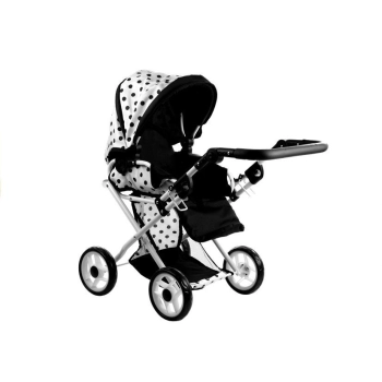 Wózek dla lalek Alice Głęboki, Nosidło, Torba, Pościel