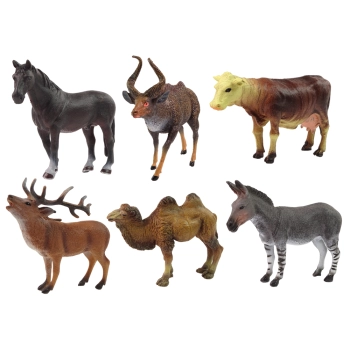 Zestaw Figurek Zwierzęta Domowe Leśne Jeleń Krowa