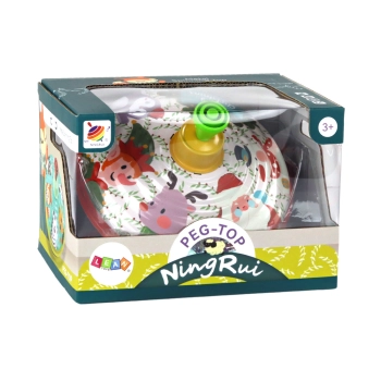 Bączek Metalowy Wirujący Święty Mikołaj Zabawka Tradycyjny