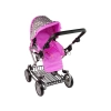 Wózek Dla Lalek Spacerówka 2 w 1 Torba Nosidełko Różowy Gwiazdki