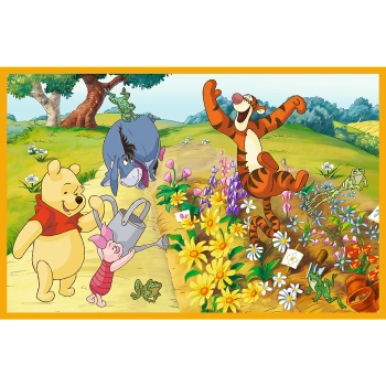Puzzle - 2x24 - Dzień w ogrodzie - Disney - Kubuś Puchatek - Trefl 34436