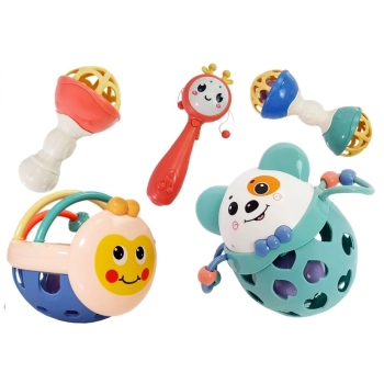 Zestaw Grzechotek Miękkie Gryzak 5 szt