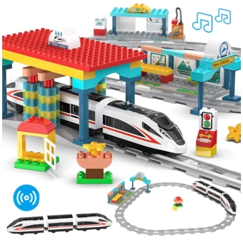 Klocki Pociąg Stacja Kolejowa CADA 108 Elementów