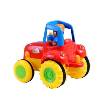 Traktor Przyczepa Zwierzątka Gra Świeci Odgłosy