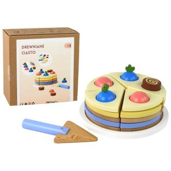 Drewniane Ciasto Tort Kawałki 8 ele.