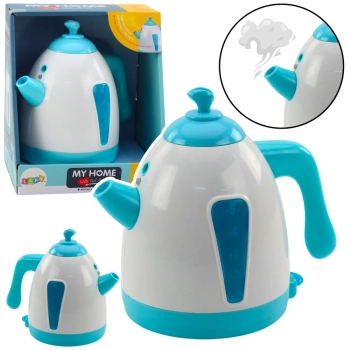 Czajnik Na Baterie Para Wodna Światła Dźwięki Turkusowy