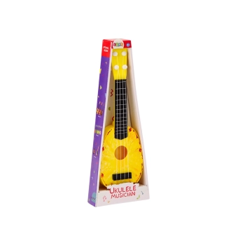 Ukulele Dla Dzieci Mini Gitara 4 Struny Motyw Ananasa Gitarka Żółta