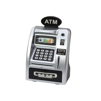 Bankomat Skarbonka Dla Dzieci Nauka Oszczędzania Srebrno Czarny