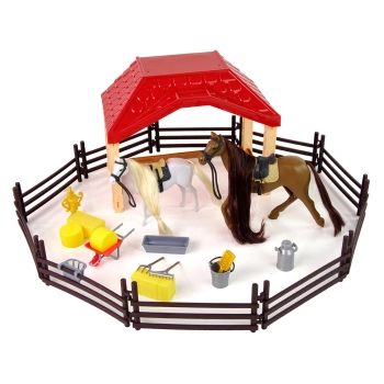 Zestaw Farma Stajnia Figurki Koń do Czesania Akcesoria